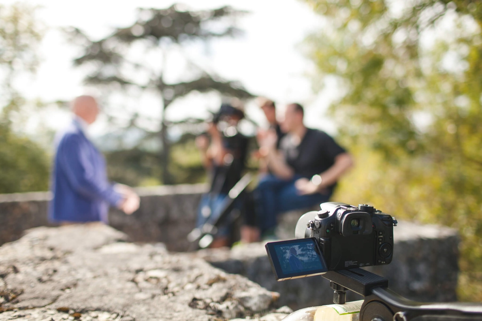 James Cook Media on an outdoor film shoot