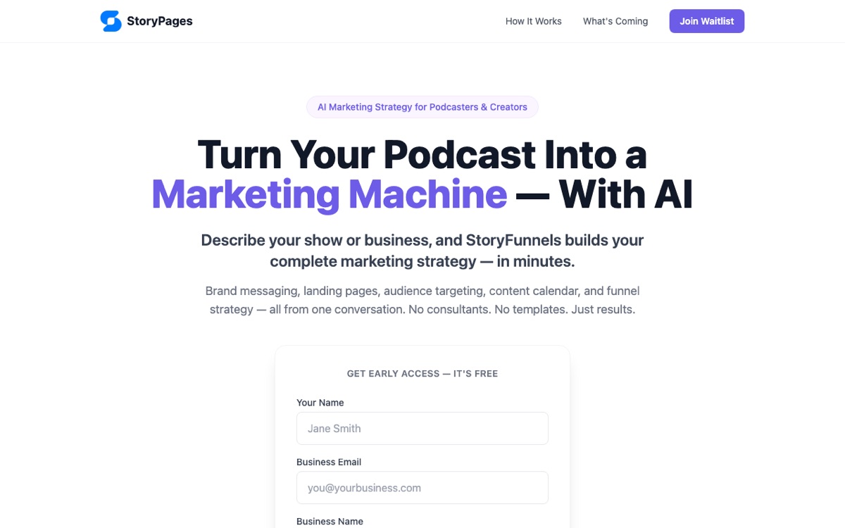StoryPages — built by James Cook Media