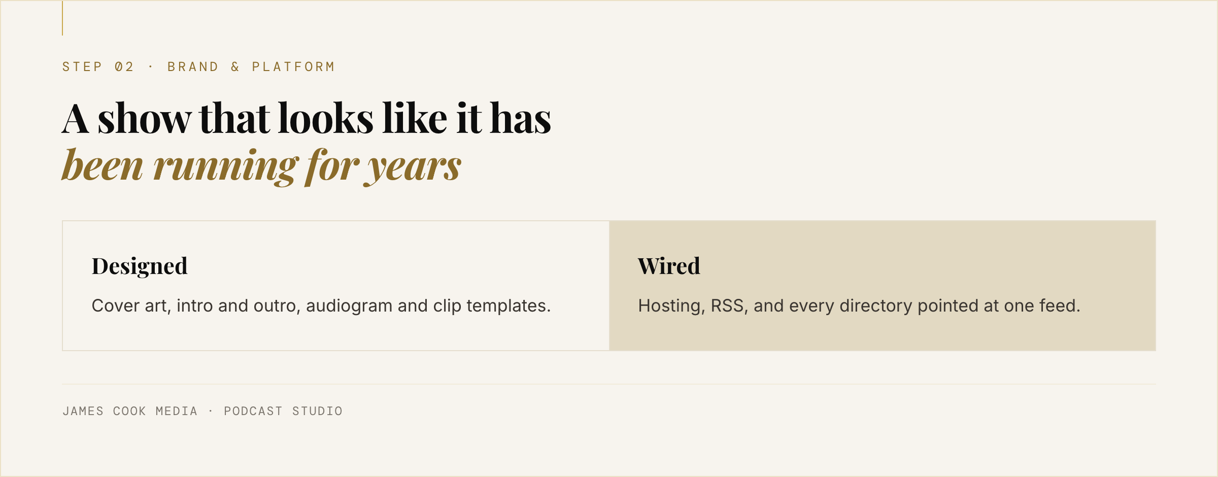 What gets designed and wired during brand and platform setup
