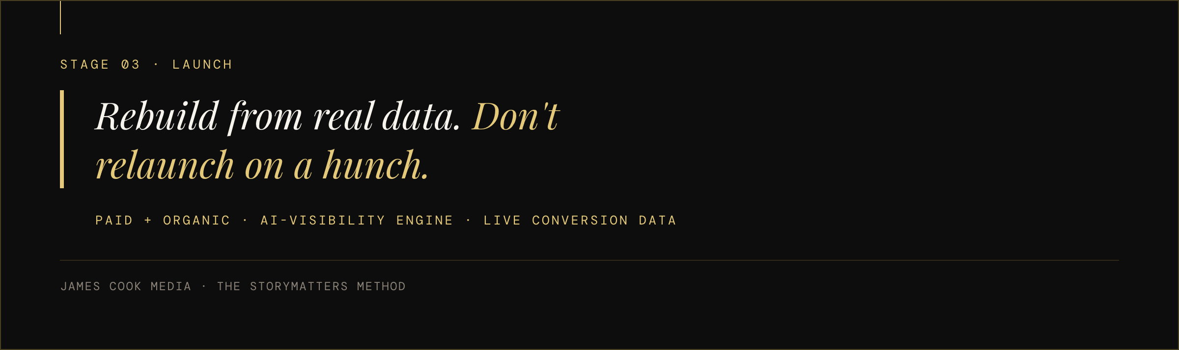 Rebuild from real conversion data rather than relaunching on a hunch